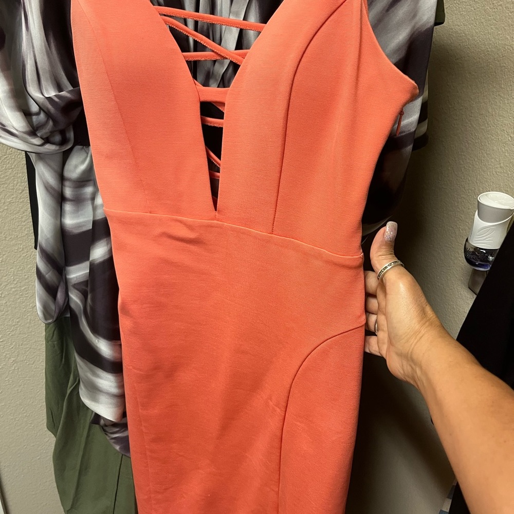 Orange Bebe dress